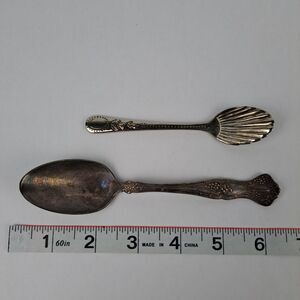 Godinger Demitasse Sea Shell Pattern Spoon Antique VTG Roger XS Triple Grape